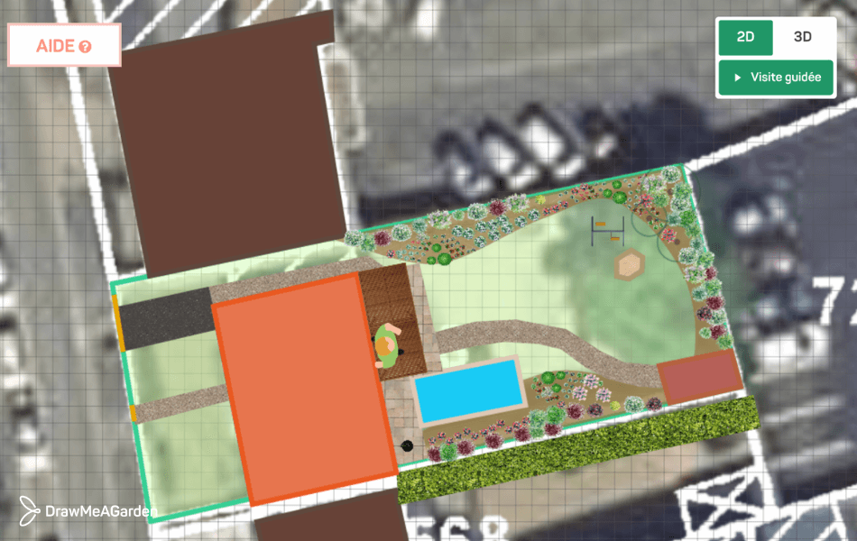 faire plan de jardin paysager en 3D Draw Me A Garden  facile