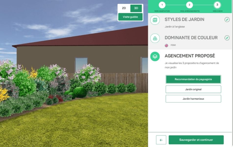 Création en ligne d'un jardin 3D sur le site Draw Me A Garden