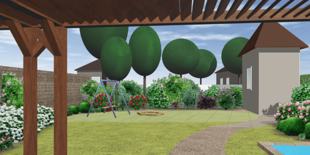 modélisation d’un jardin paysager en 3D