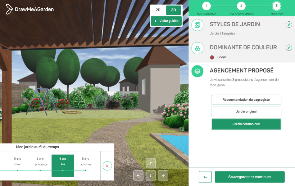 plan de jardin 3D Draw Me A Garden adapté