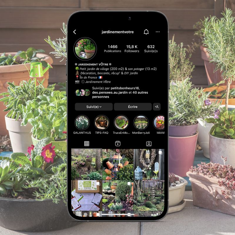 Page Instagram Jardinementvotre