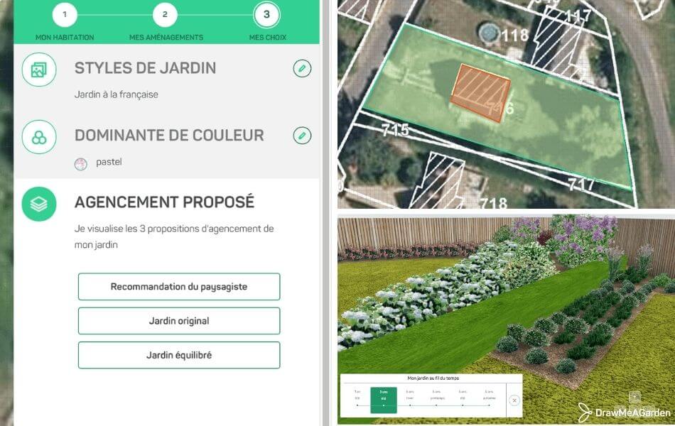 utilisation interface logiciel de création de plan de jardin 3D