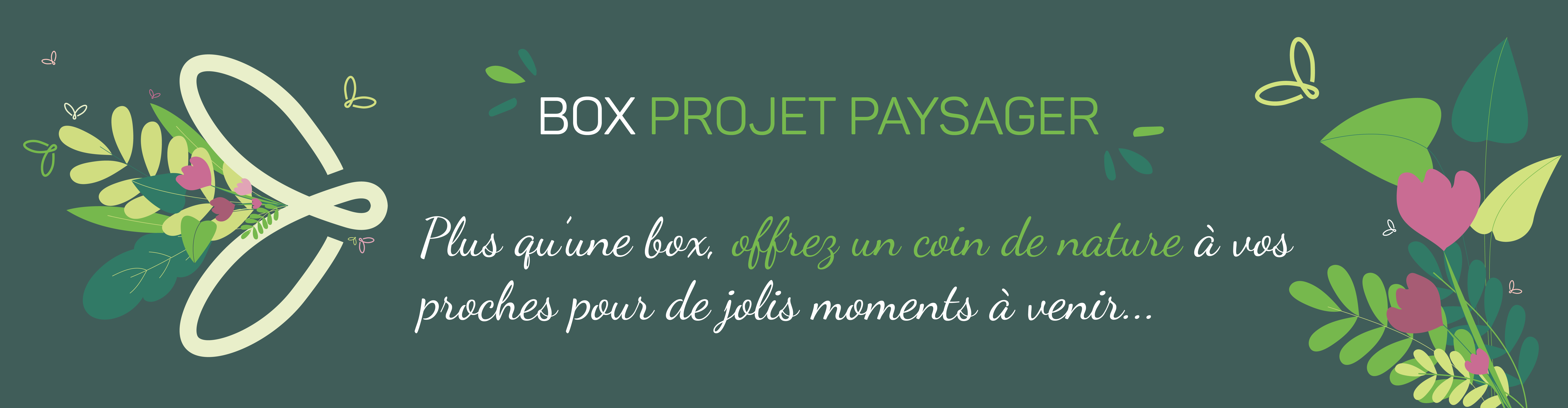 bannière présentant la box projet paysager