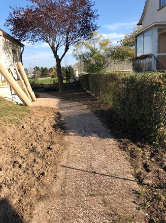 Realization before after free nature garden before planting