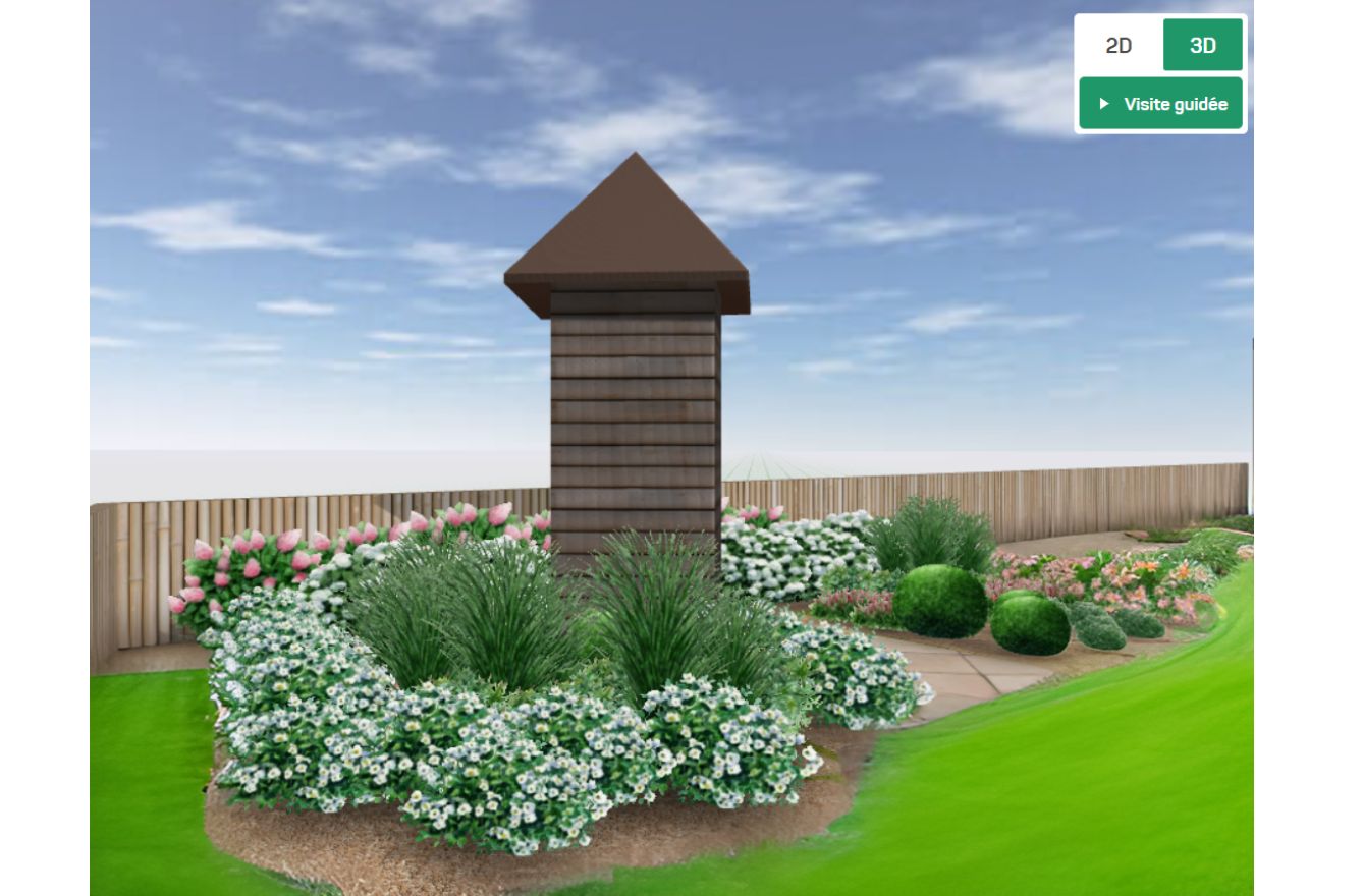 View of the garden in 3D at 5 years old