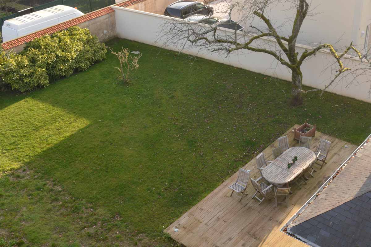 Réalisation avant après jardin anglais près de Taverny avant plantation