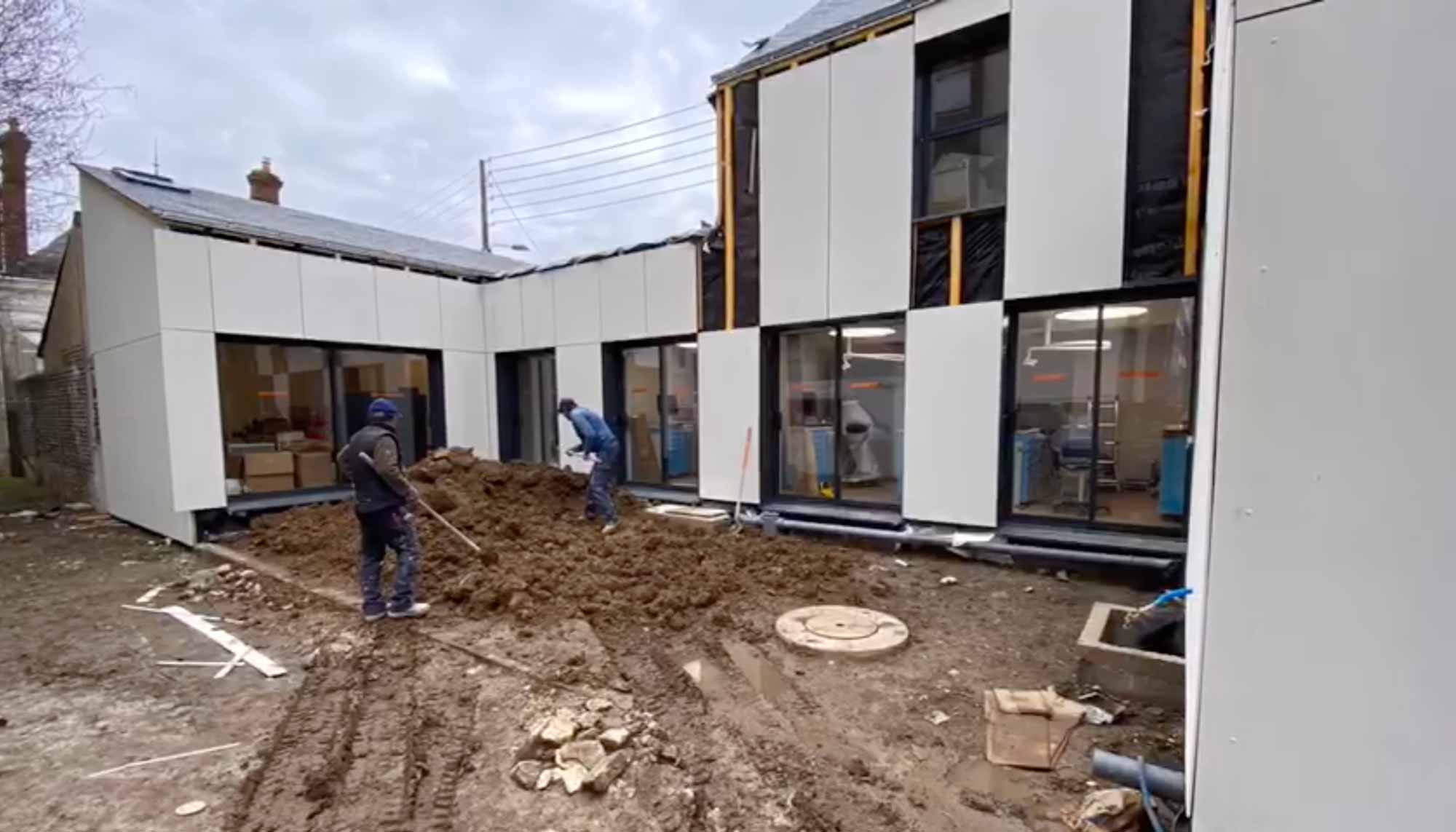 Réalisation avant après jardin français à Vendôme avant plantation