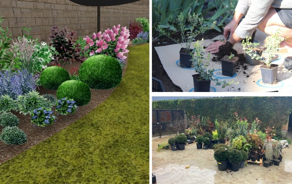 jardin paysager pas cher avec création en 3D