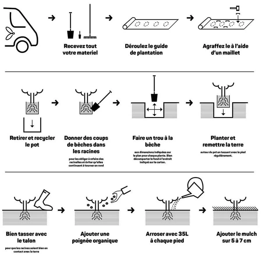 excerpt from the instruction guide issued by draw me a garden with the kit ready to plant