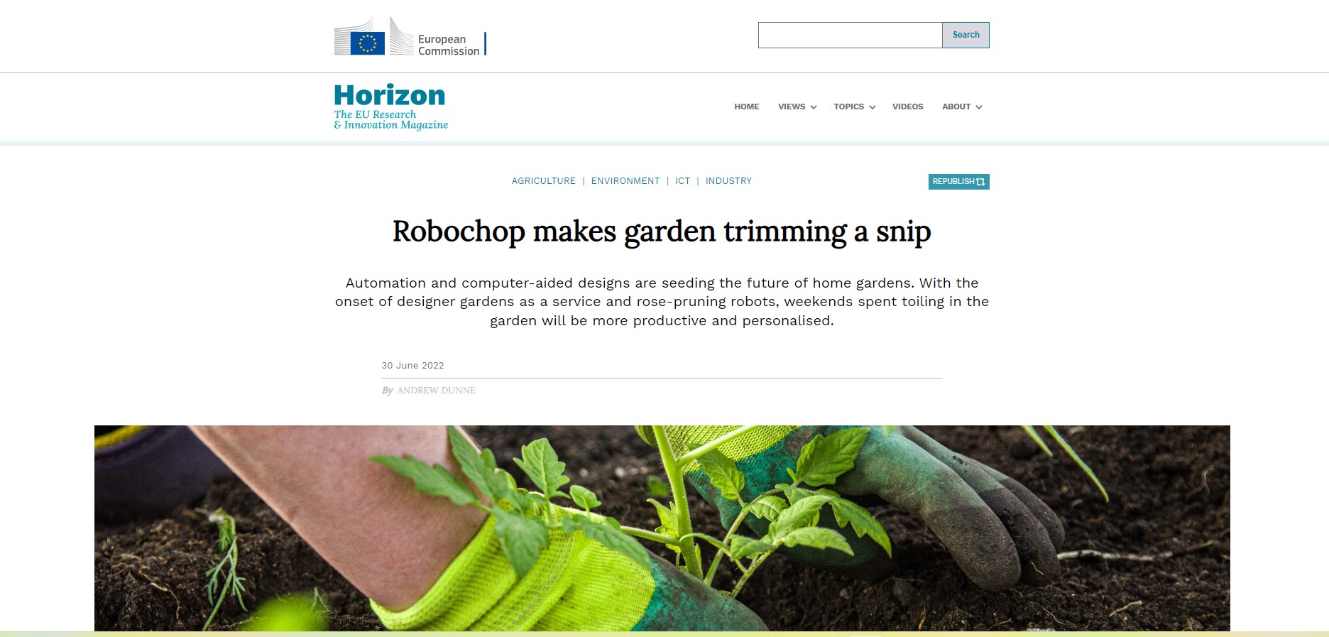 Article Horizon : The EU Research & Innovation Magazine