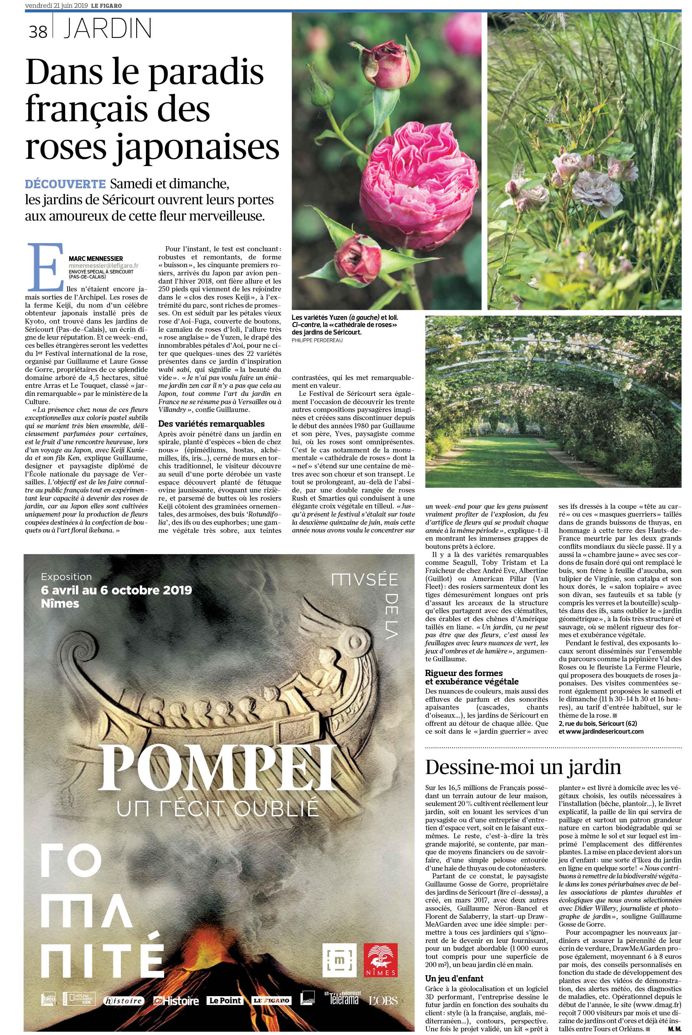Article de presse sur Draw Me A Garden publié dans le journal Le Figaro