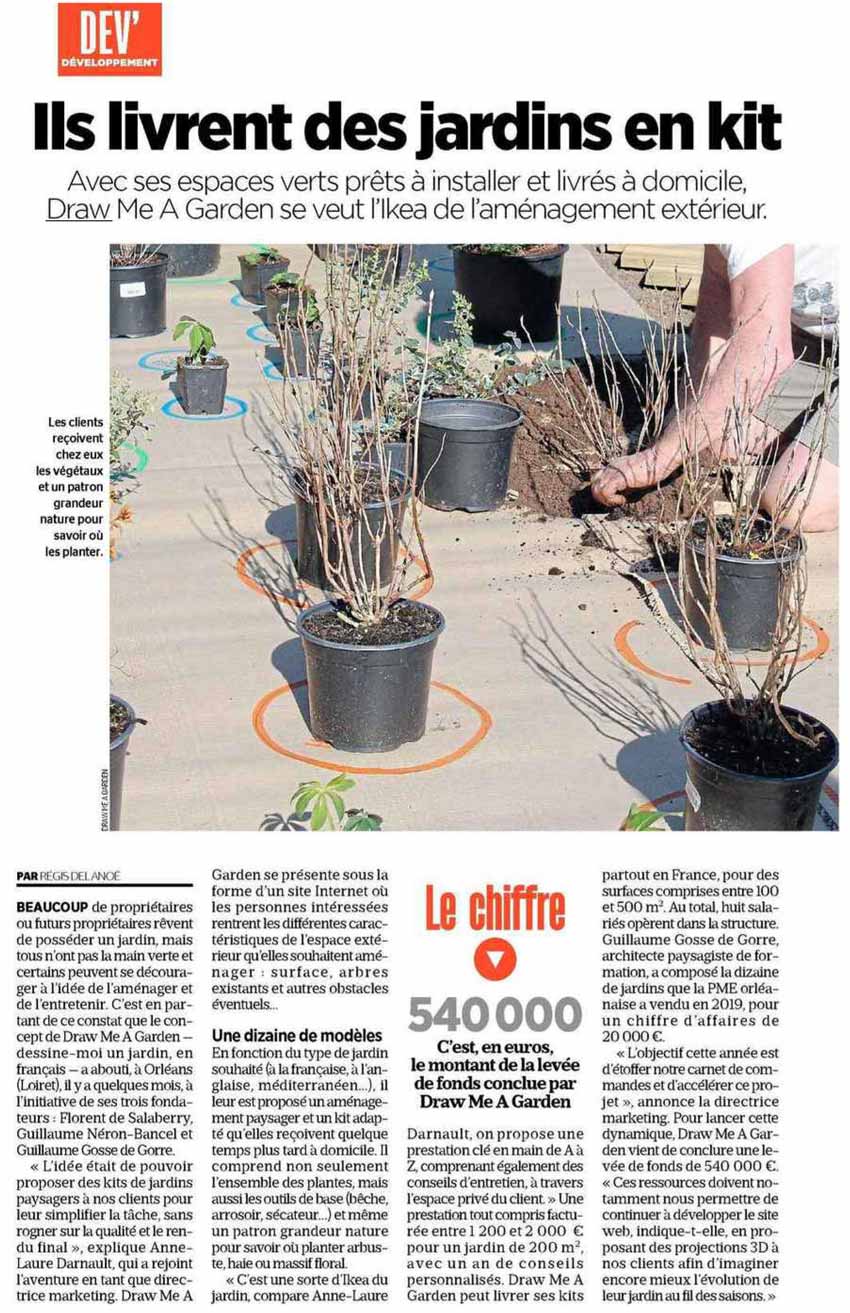 Article de presse sur Draw Me A Garden publié dans Le Parisien