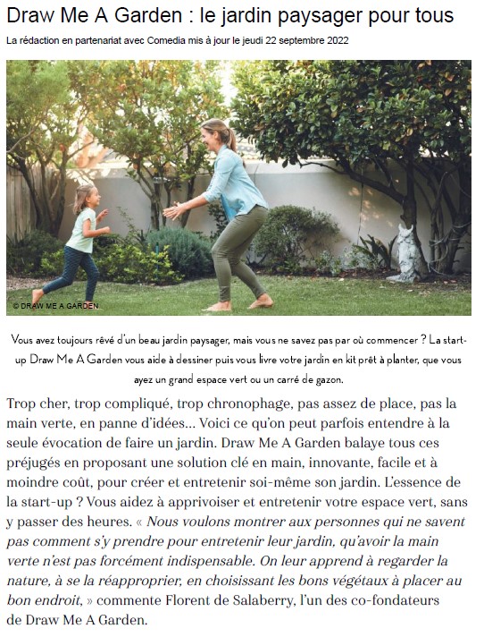 Publication Draw Me A Garden dans Marie France