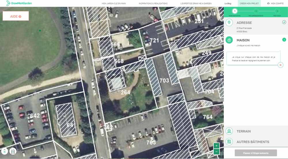 Example of geolocation to design your garden