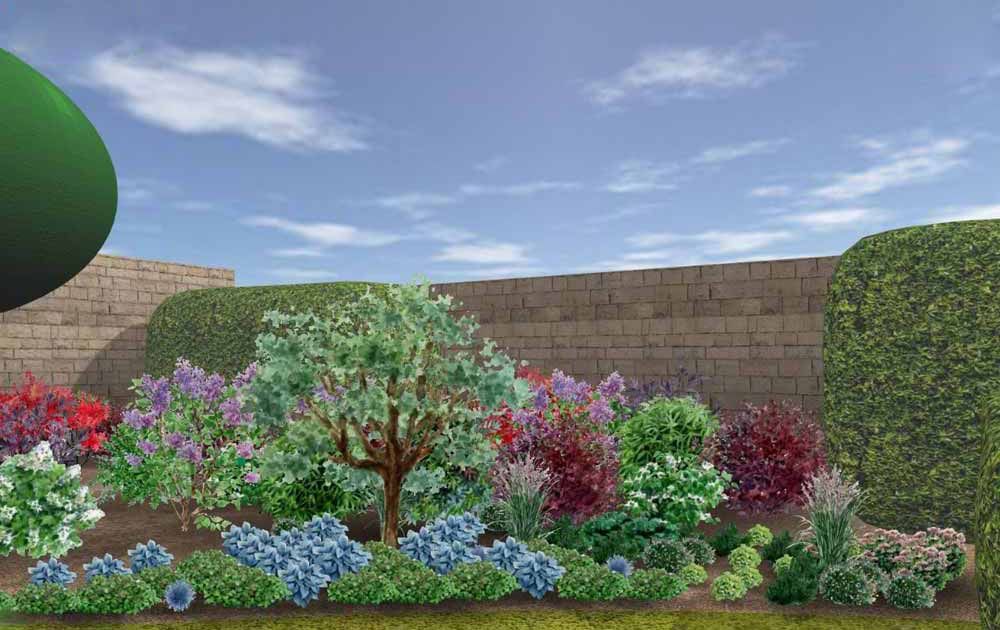 Garden view designed online – Spring after 3 years
